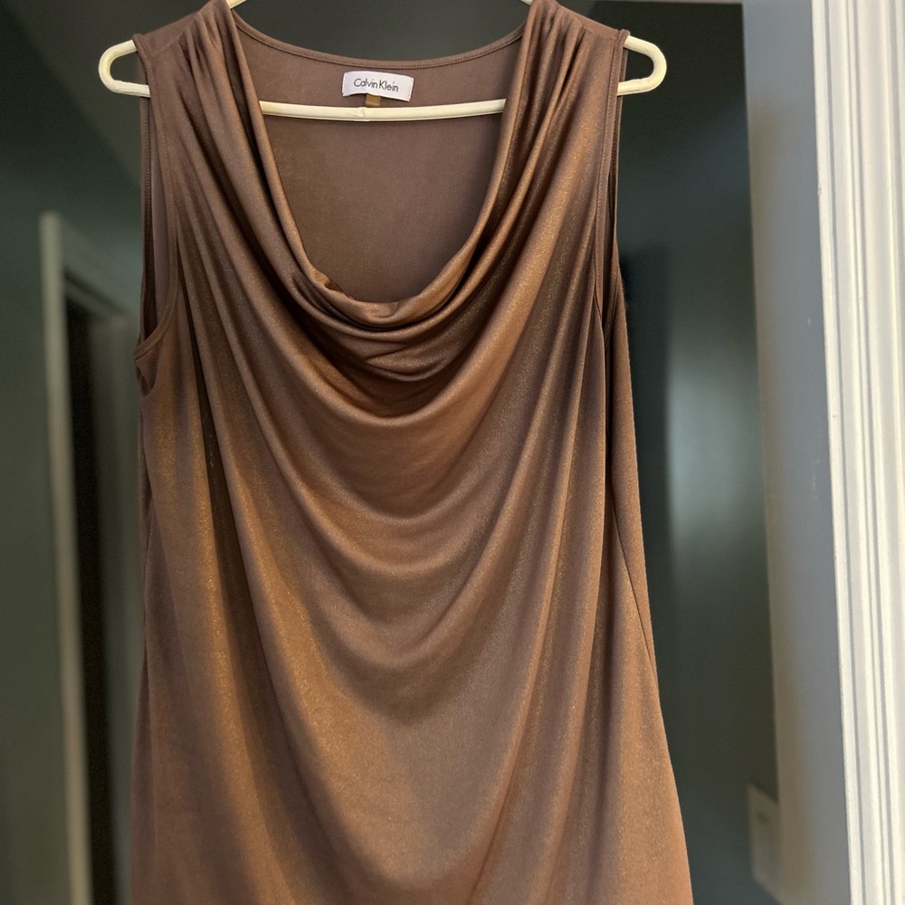 Calvin Klein Chocolate Sleeveless Top